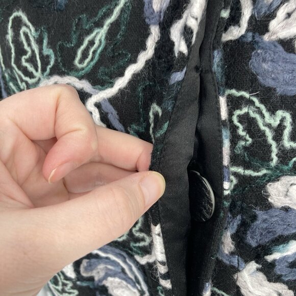 Anthropologie NWT Hutch Womens Floral Embroidered Overcoat Sz Medium Boho Office - Picture 11 of 16
